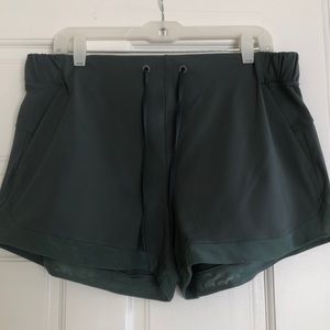 GREEN LULULEMON ATHLETICA workout shorts!